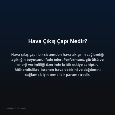 Hava Çıkış Çapı Nedir?