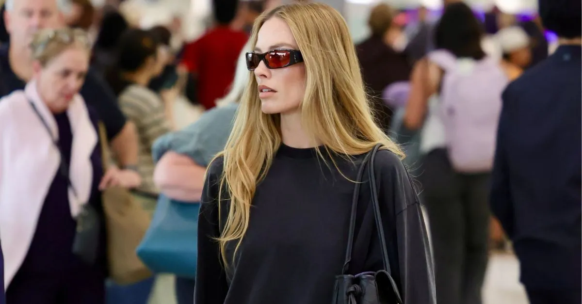 Margot Robbie'nin Tercihi: Havaalanı Şıklığında File Babet Trendi Yeniden Doğuyor