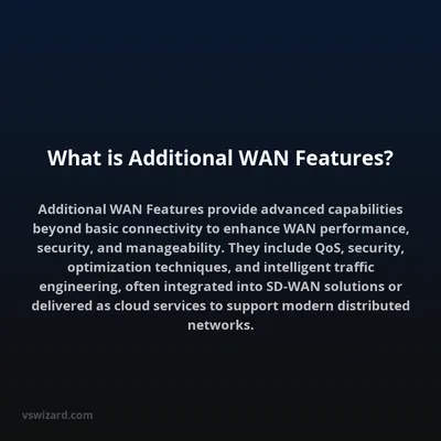 What is Additional WAN Features?