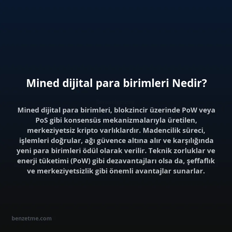 Mined dijital para birimleri Nedir?