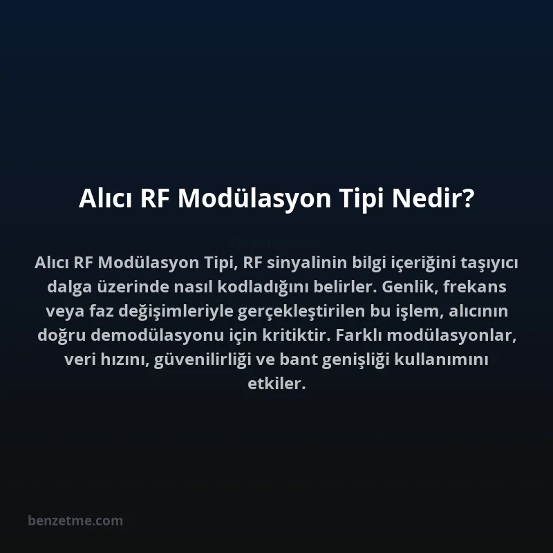 Alıcı RF Modülasyon Tipi Nedir?