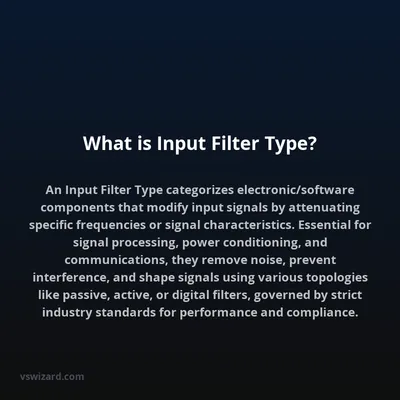 What is Input Filter Type?