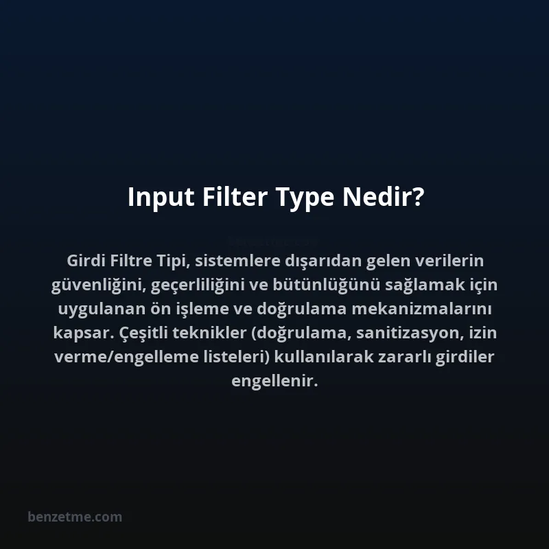 Input Filter Type Nedir?