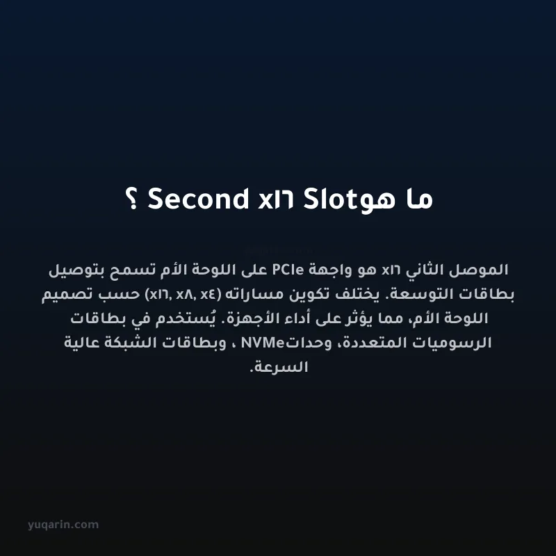 ما هو Second x16 Slot؟