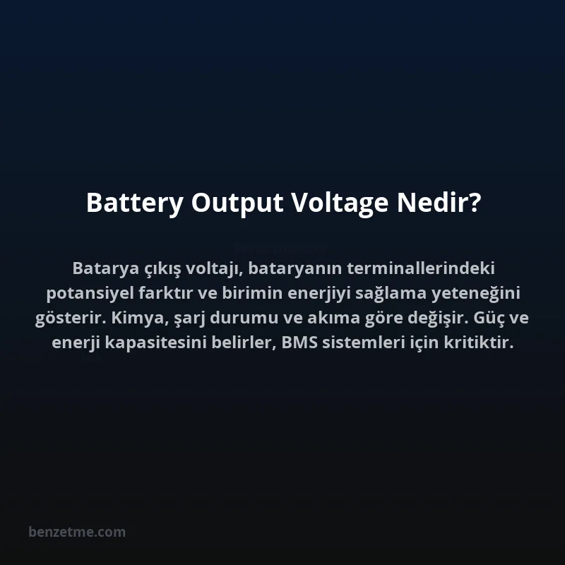 Battery Output Voltage Nedir?