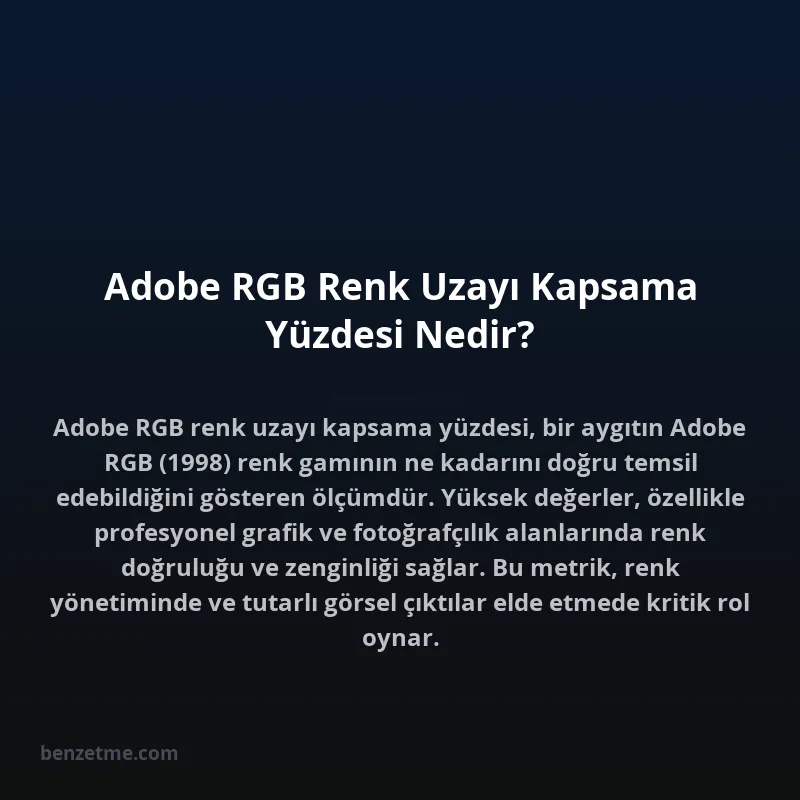 Adobe RGB Renk Uzayı Kapsama Yüzdesi Nedir?