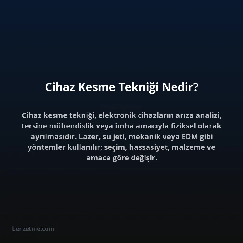Cihaz Kesme Tekniği Nedir?