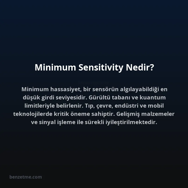 Minimum Sensitivity Nedir?