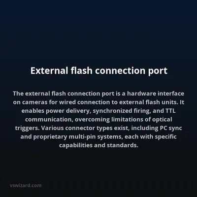 External flash connection port