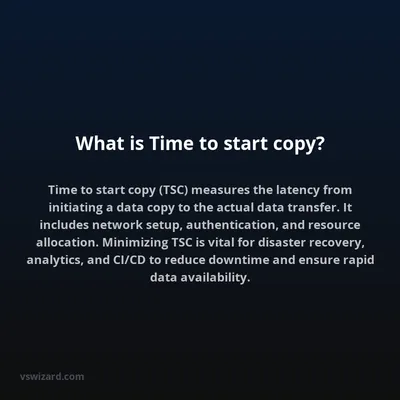 What is Time to start copy?