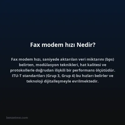 Fax modem hızı Nedir?