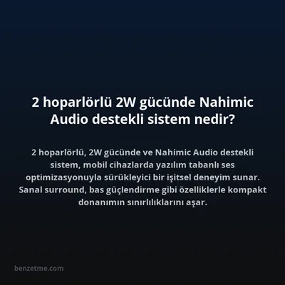2 hoparlörlü 2W gücünde Nahimic Audio destekli sistem nedir?