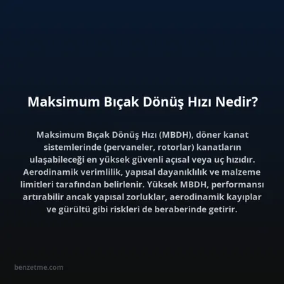 Maksimum Bıçak Dönüş Hızı Nedir?