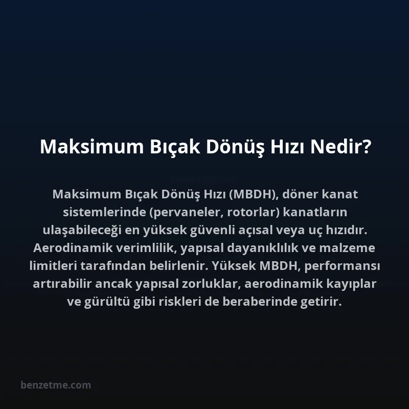 Maksimum Bıçak Dönüş Hızı Nedir?