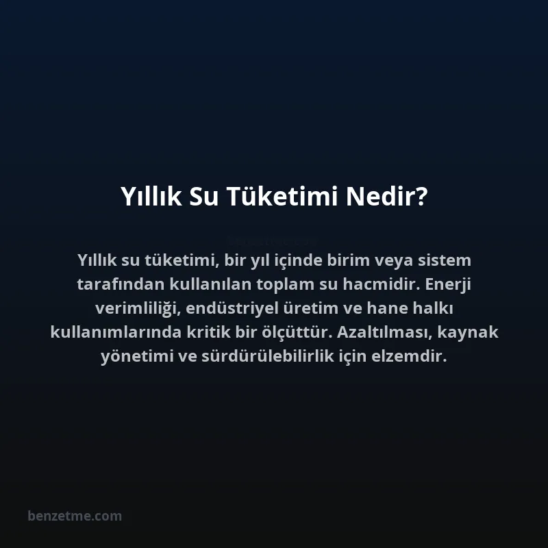 Yıllık Su Tüketimi Nedir?