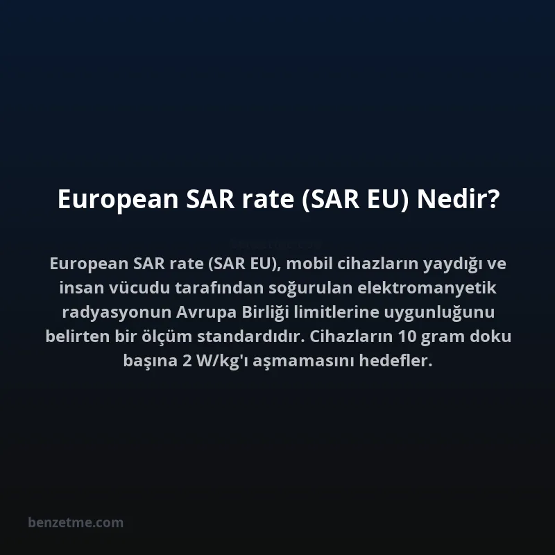 European SAR rate (SAR EU) Nedir?