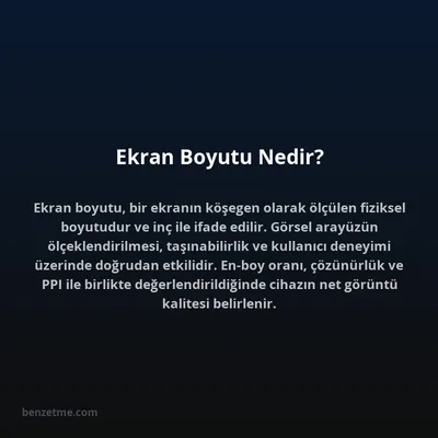 Ekran Boyutu Nedir?