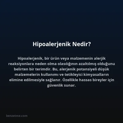 Hipoalerjenik Nedir?