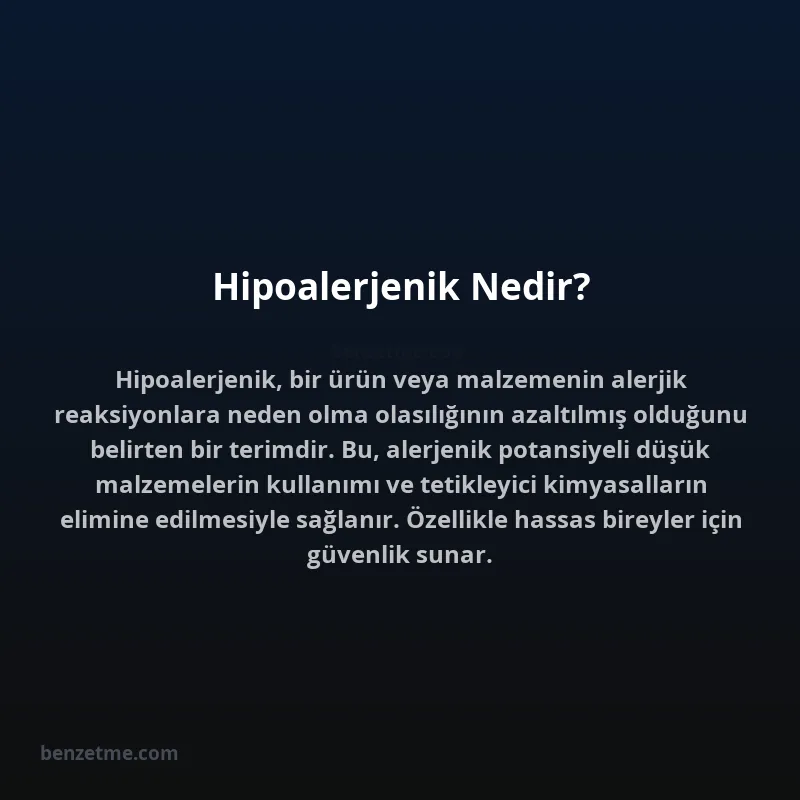 Hipoalerjenik Nedir?