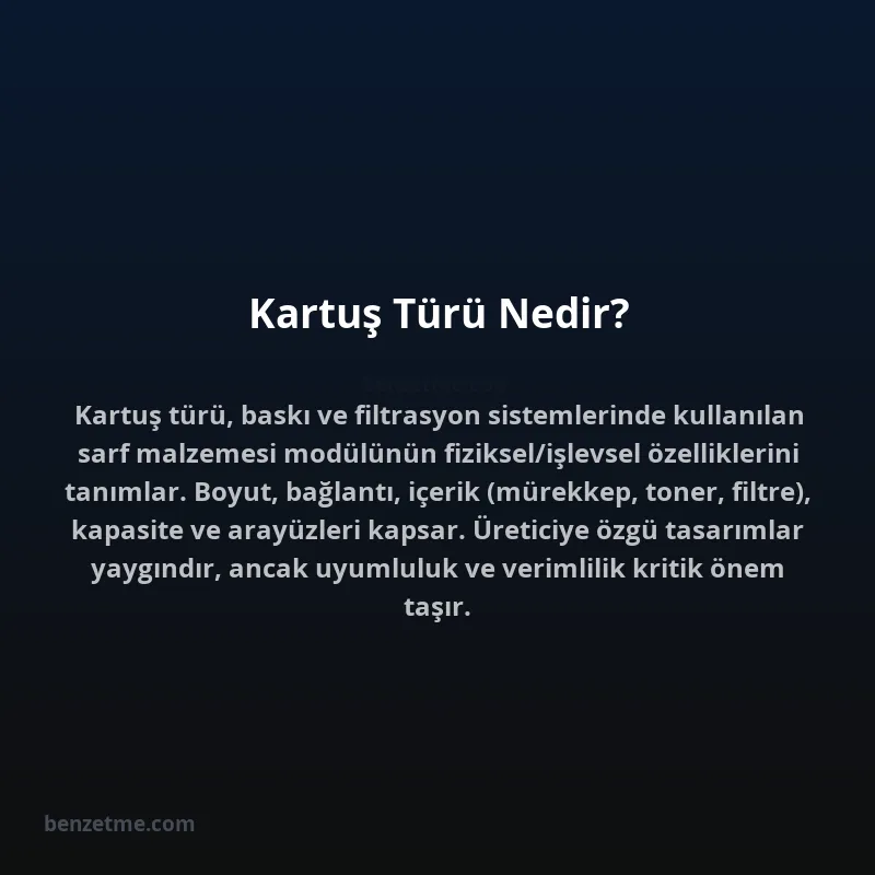 Kartuş Türü Nedir?