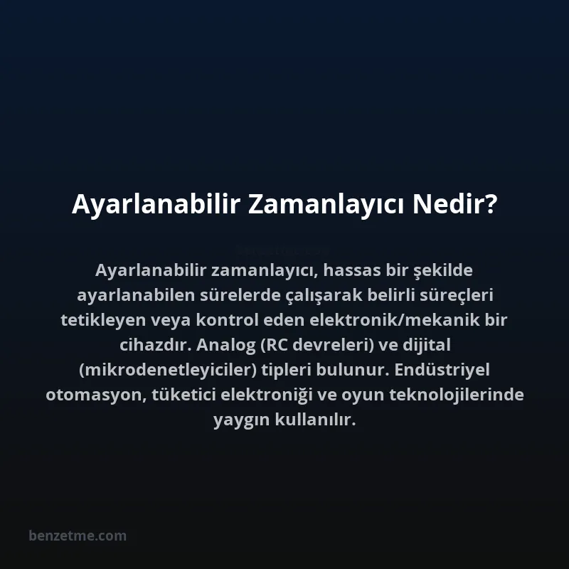 Ayarlanabilir Zamanlayıcı Nedir?