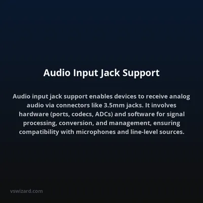 Audio Input Jack Support