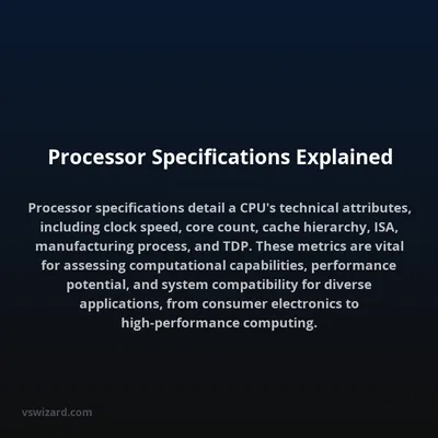 Processor Specifications Explained
