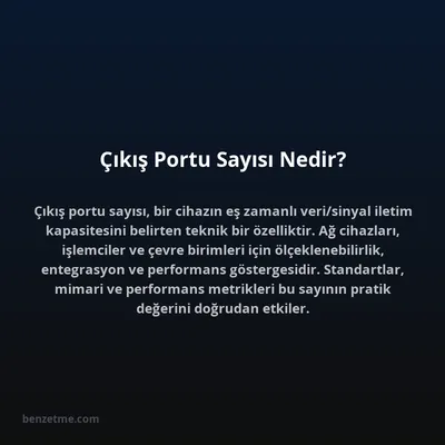 Çıkış Portu Sayısı Nedir?