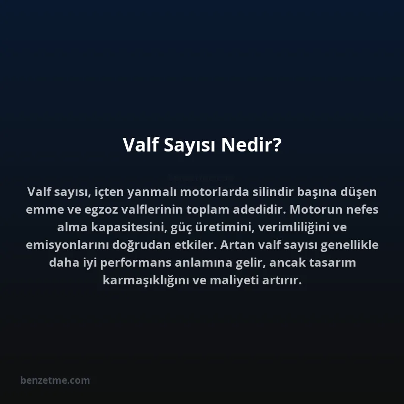Valf Sayısı Nedir?