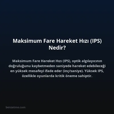 Maksimum Fare Hareket Hızı (IPS) Nedir?