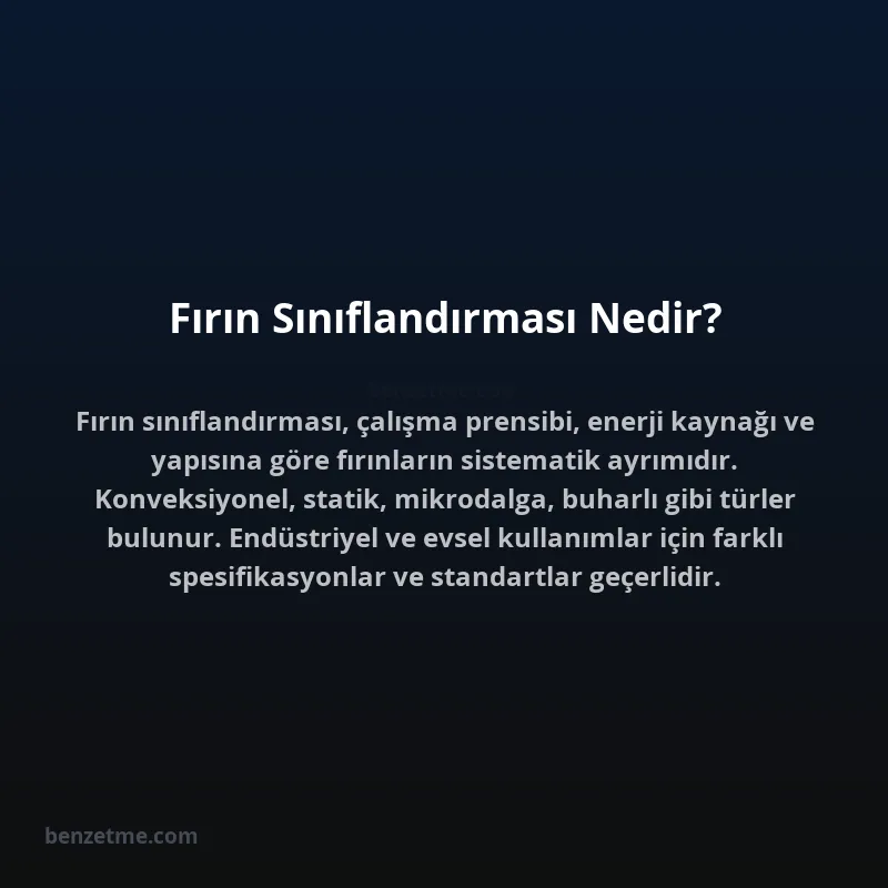 Fırın Sınıflandırması Nedir?