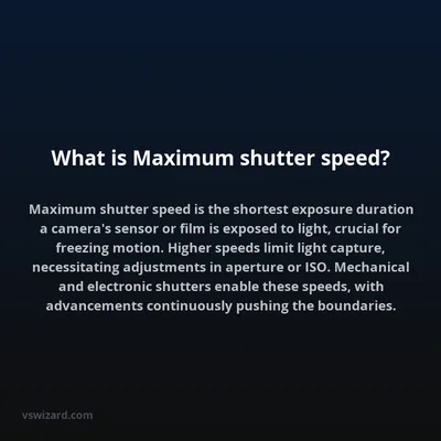 What is Maximum shutter speed?