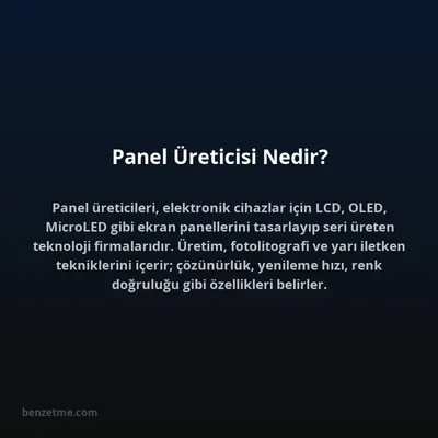 Panel Üreticisi Nedir?