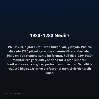 1920×1280 Nedir?