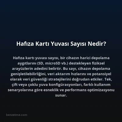 Hafıza Kartı Yuvası Sayısı Nedir?