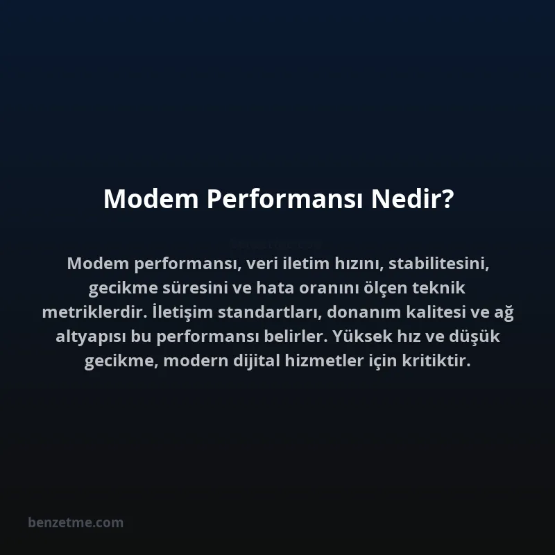 Modem Performansı Nedir?