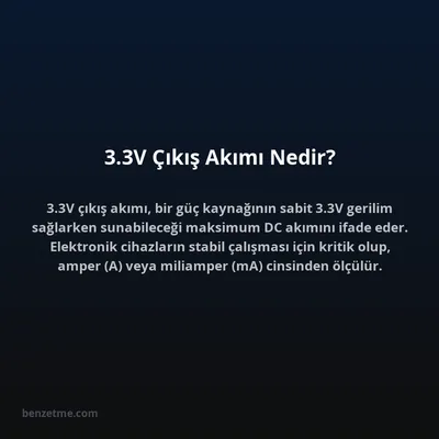 3.3V Çıkış Akımı Nedir?