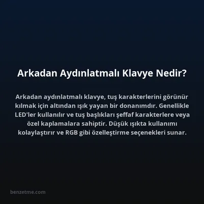 Arkadan Aydınlatmalı Klavye Nedir?