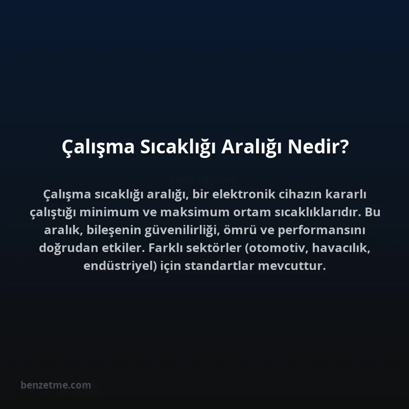 Çalışma Sıcaklığı Aralığı Nedir?