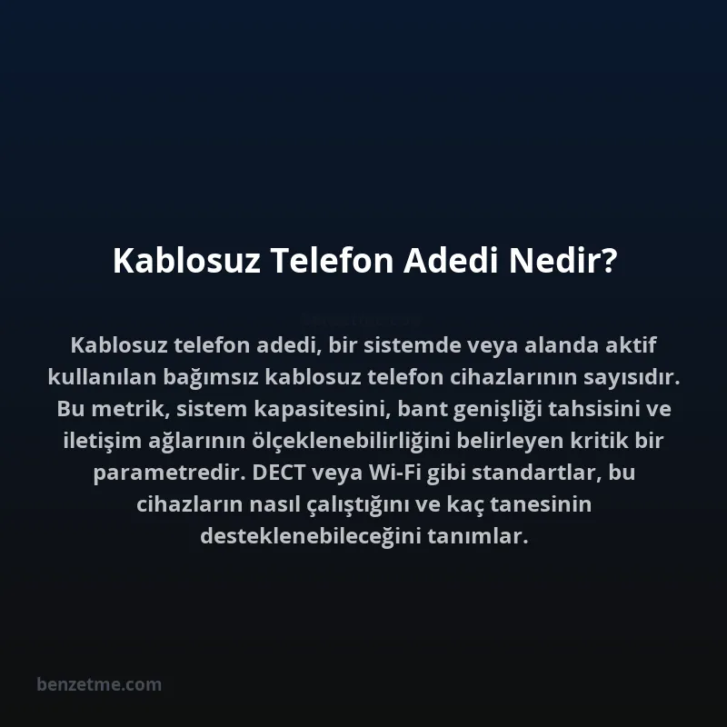 Kablosuz Telefon Adedi Nedir?