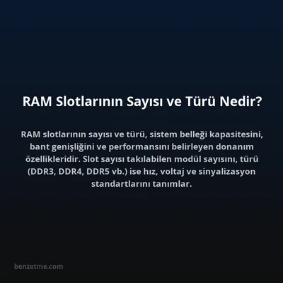 RAM Slotlarının Sayısı ve Türü Nedir?