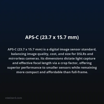 APS-C (23.7 x 15.7 mm)
