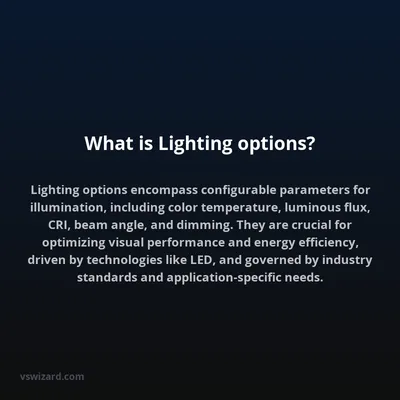 What is Lighting options?