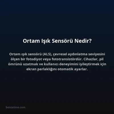 Ortam Işık Sensörü Nedir?