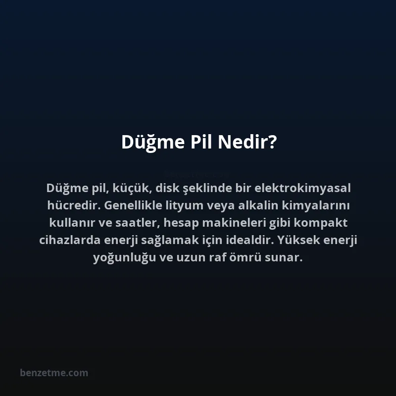 Düğme Pil Nedir?