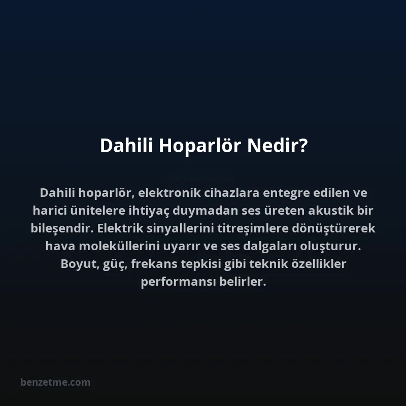 Dahili Hoparlör Nedir?