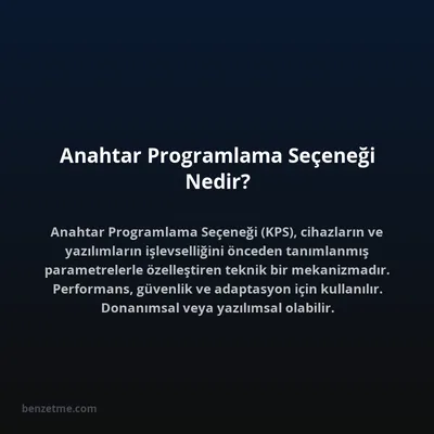 Anahtar Programlama Seçeneği Nedir?