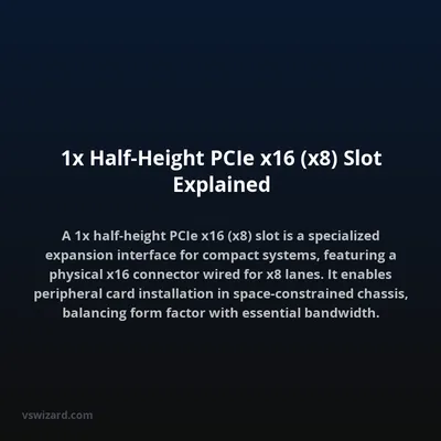 1x Half-Height PCIe x16 (x8) Slot Explained