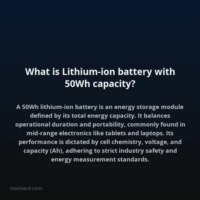 What is Lithium-ion battery with 50Wh capacity?