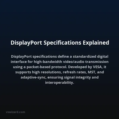 DisplayPort Specifications Explained